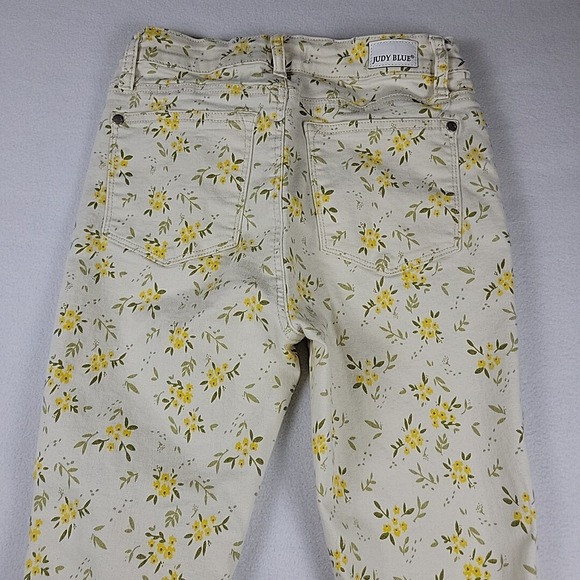 Judy Blue Jeans Women's 5/27 Floral Print High Rise Skinny Fit JB8809 Stretch - Picture 4 of 11